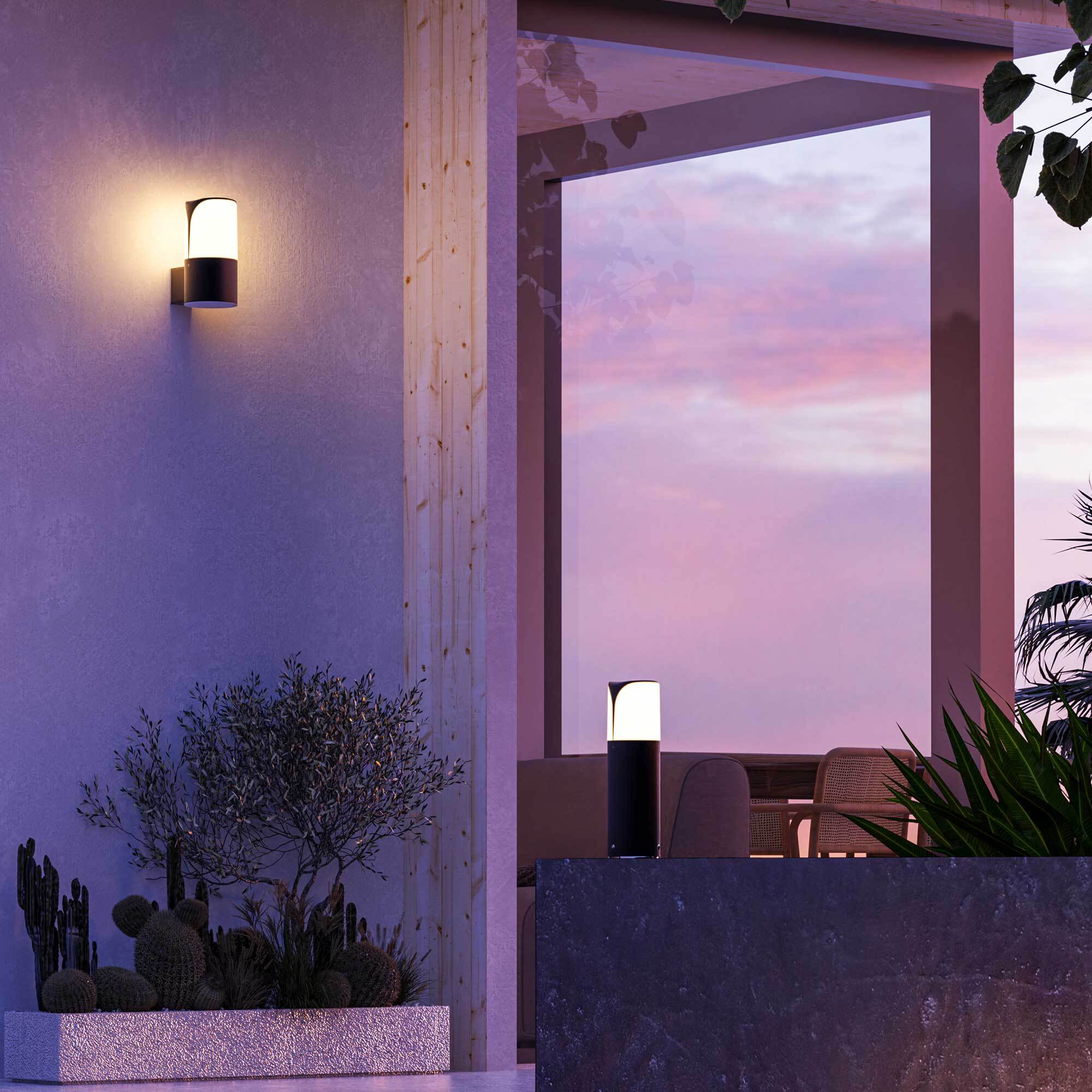 Forlight Astra aplique exterior gris urbano para bombilla E27