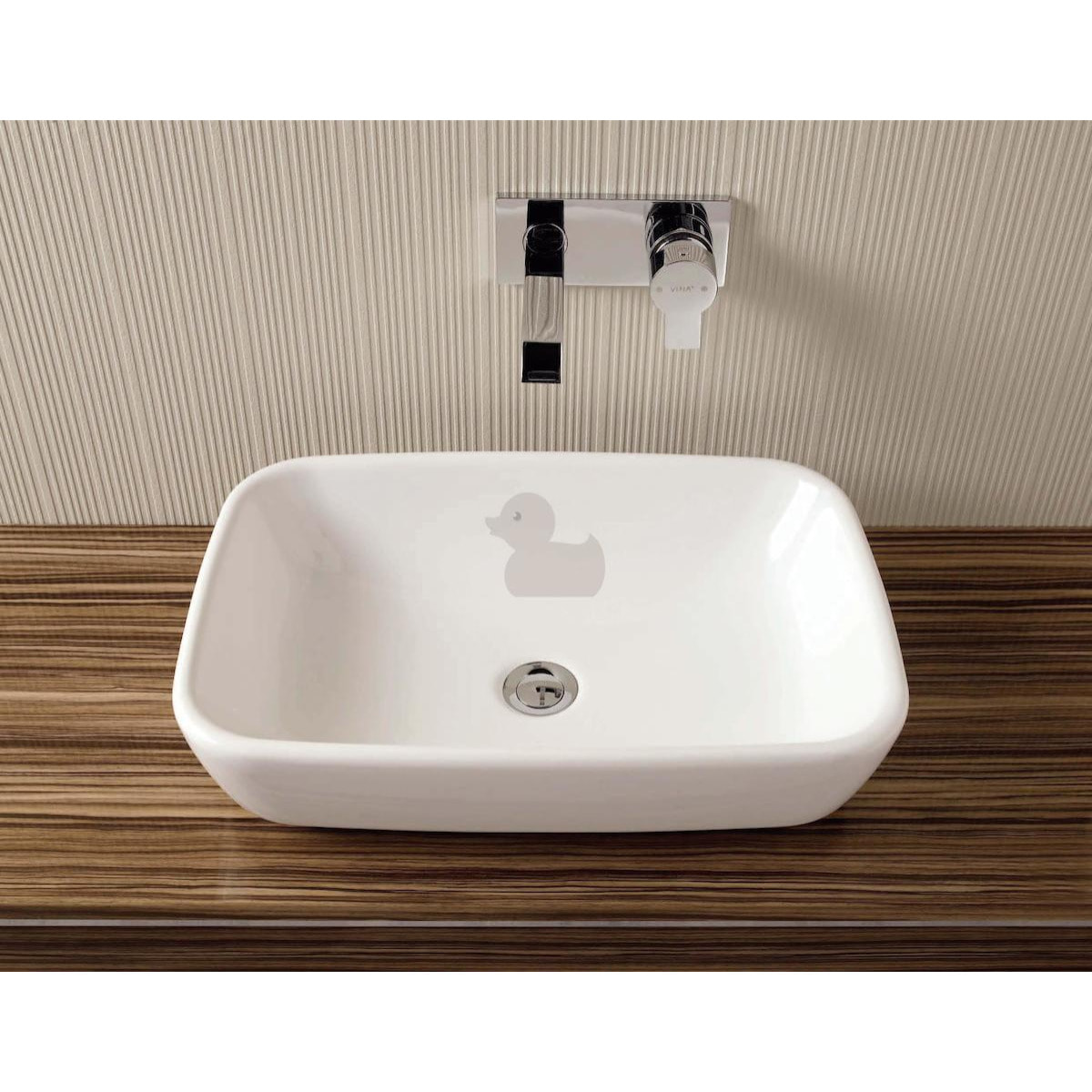 VitrA Shift vasque à poser 55x37,5 cm en céramique blanche, sans trou de robinetterie, sans trop-plein (4399-003-0016)