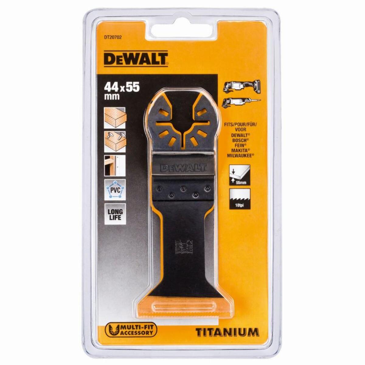 Lame Titanium DEWALT 44X55MM Pour Multi-Cutter - DT20702