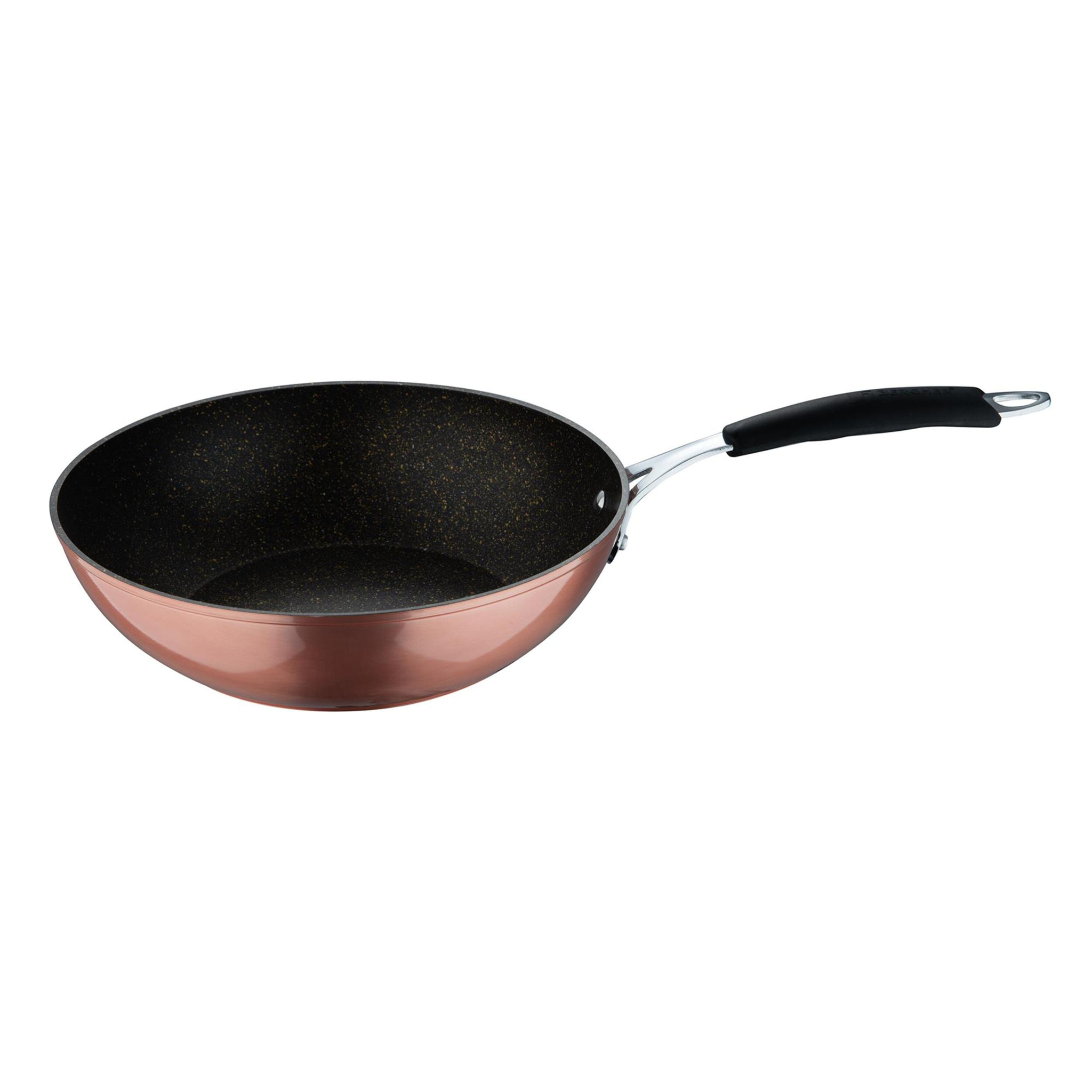 set de sartén grill 28x28cm + wok ø28cm en aluminio forjado con revestimiento ilag essential