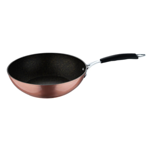 set de sartén grill 28x28cm + wok ø28cm en aluminio forjado con revestimiento ilag essential