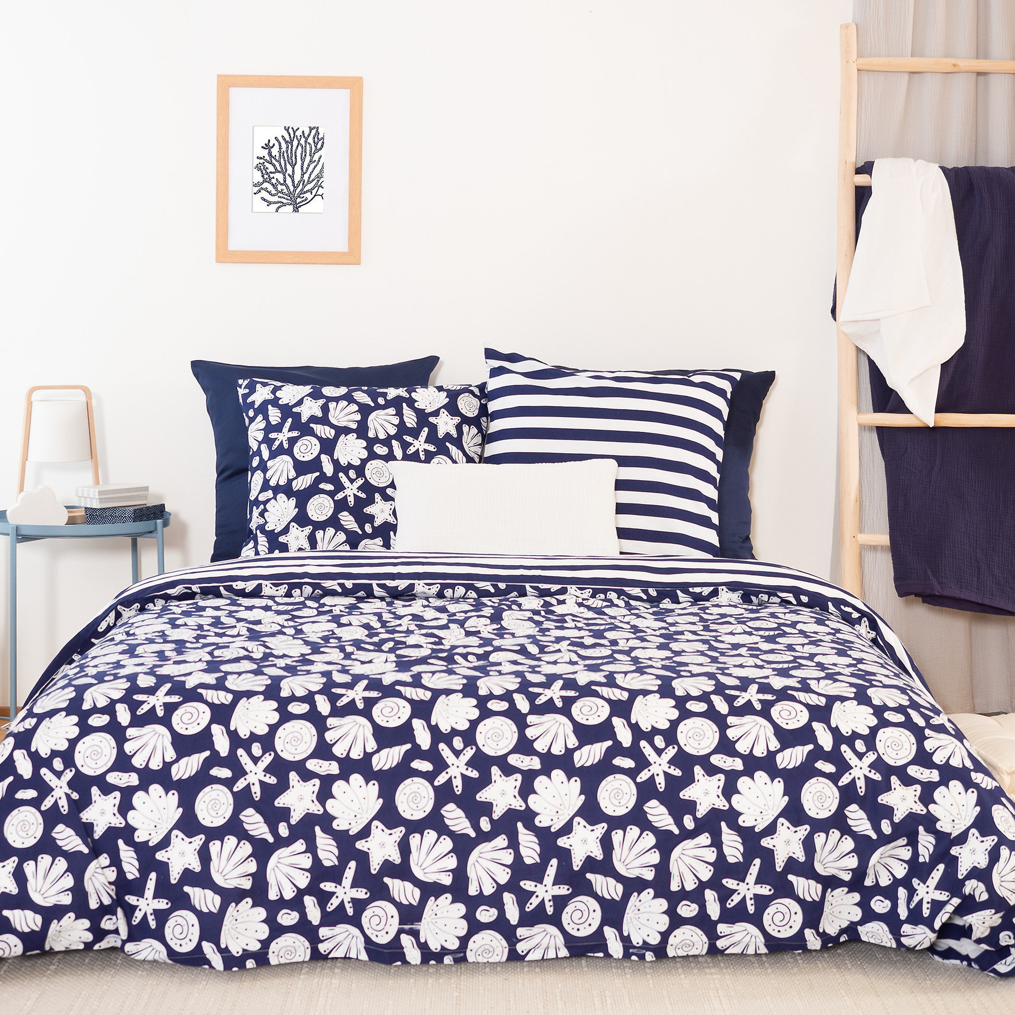 Parure Housse De Couette 3pcs 100% Coton 57 Fils Capri