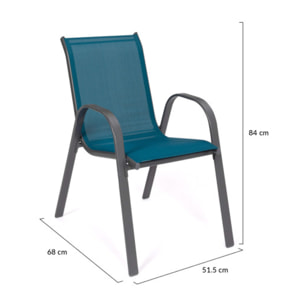 Chaises de jardin - Mix color - gris anthracite, gris clair, bleu, noir