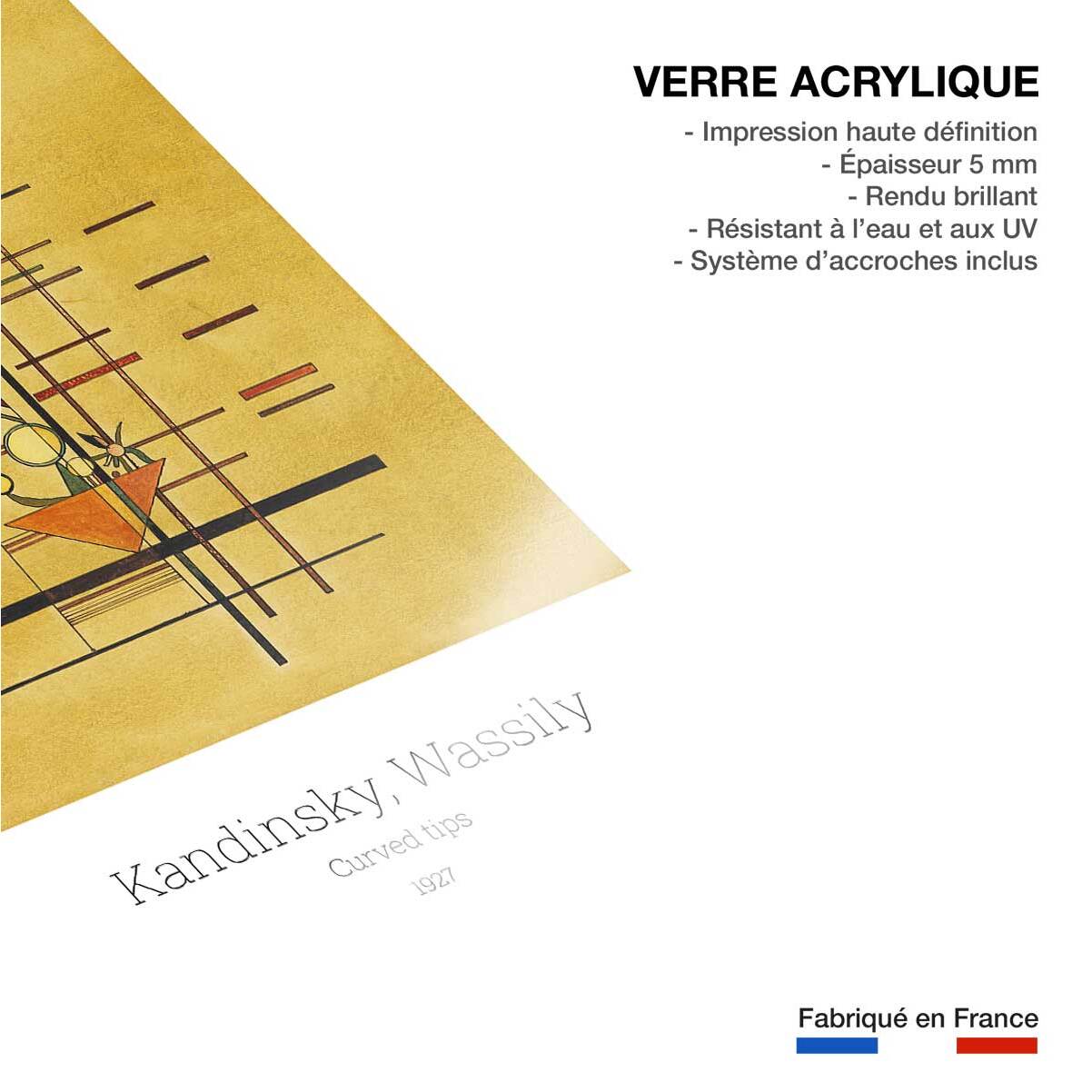 Tableau curved tips par wassily kandinsky  Tableau plexiglas