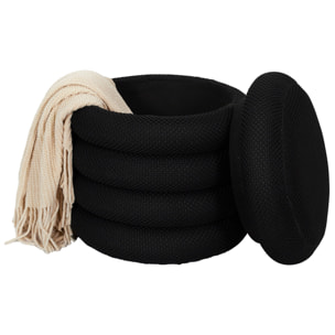 Pouf Rangement Atome Noir