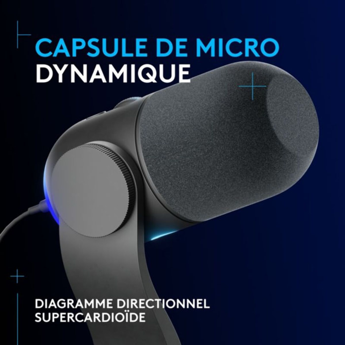 Micro Gamer LOGITECH YETI GX RGB Dynamic