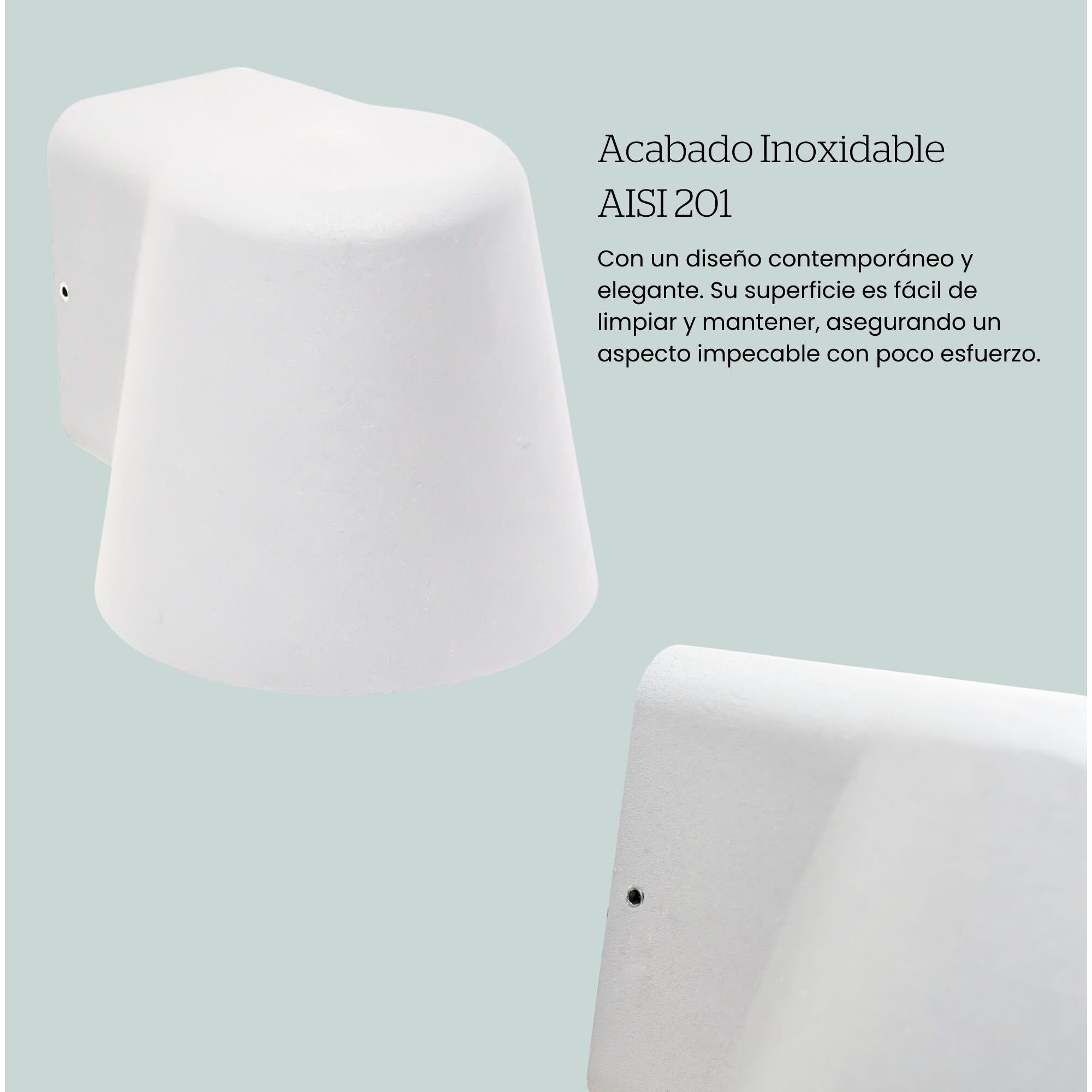 Cone - 4 Apliques de Pared Exterior de 1 Foco GU10 con IP44 de Color Blanco