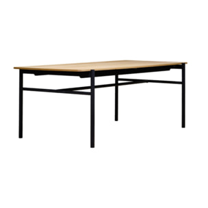 Table à manger extensible L.200/270cm placage chêne - NICE 678