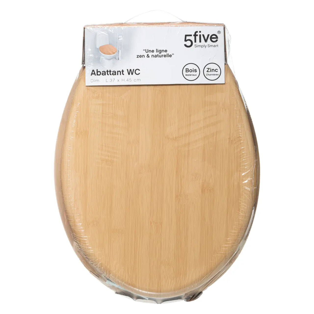 Abattant WC effet bambou en bois