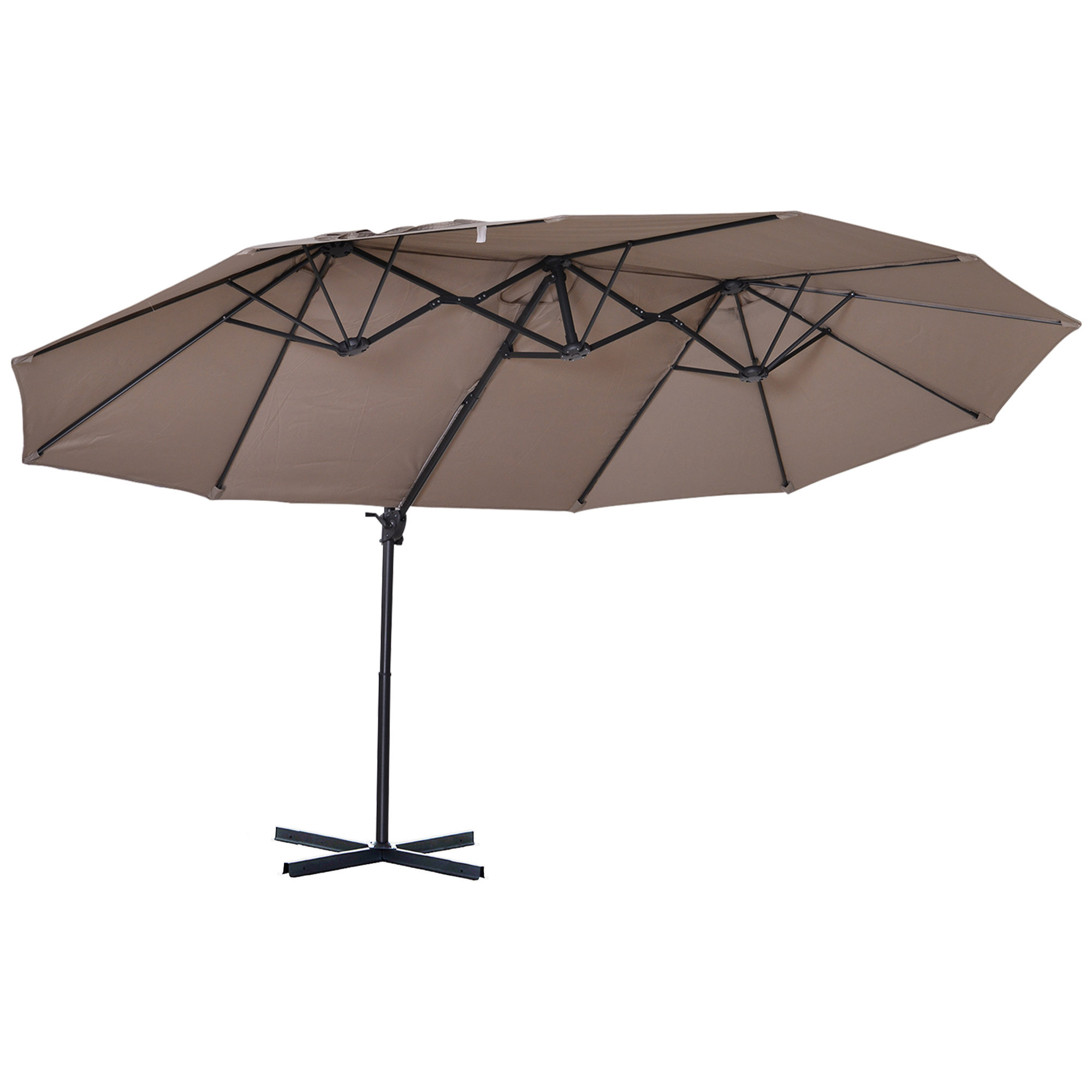Parasol déporté XXL – Inclinable – Usage extérieur