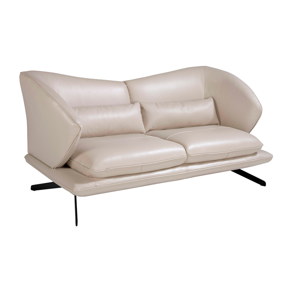 Sofá 2 plazas Angel Cerda en piel de vacuno 175x90x85cm