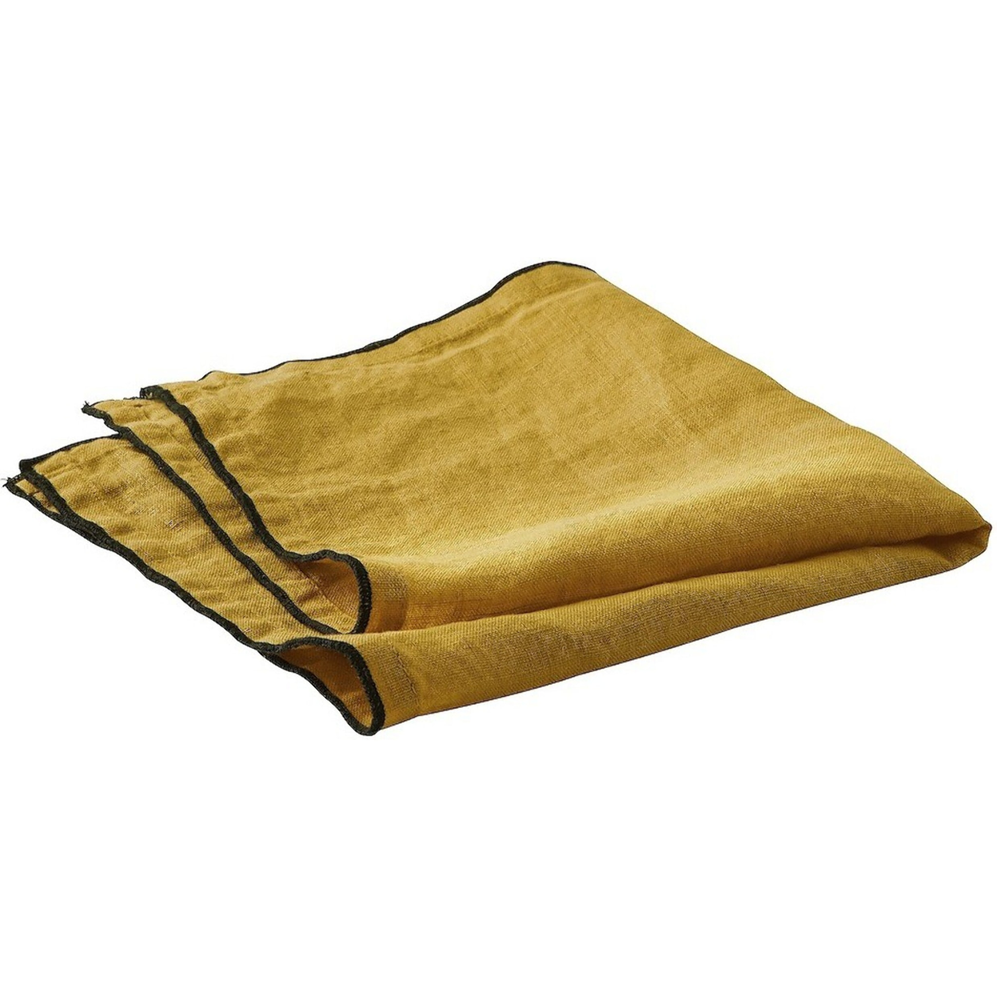 Serviette De Table Lin LavÉ Jaune Curry