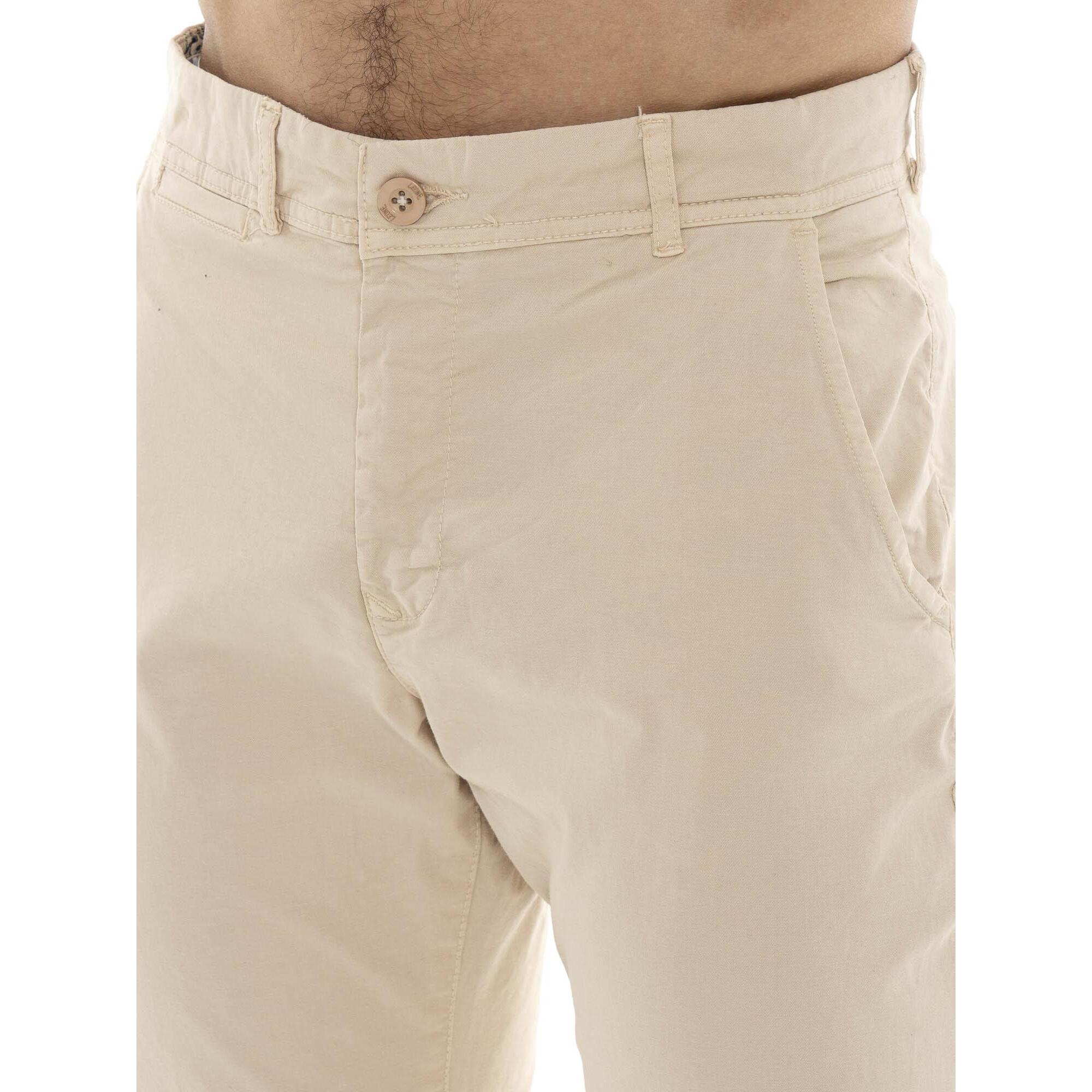 Pantaloni chino in twill da uomo con passanti Leone Easy
