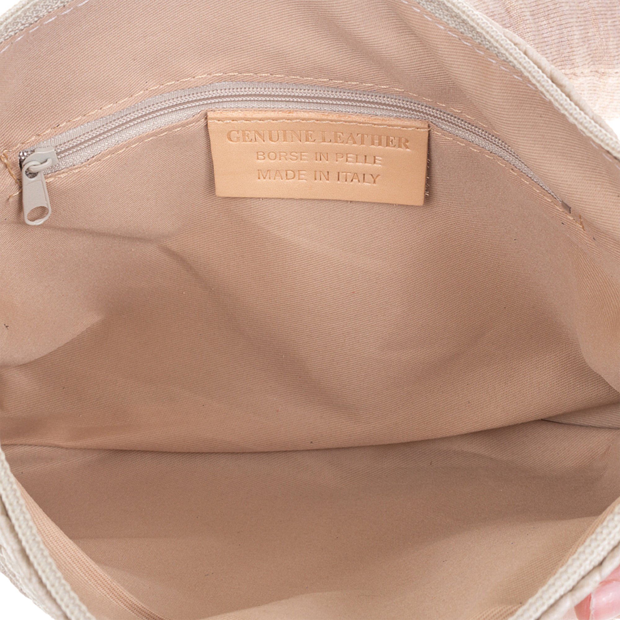 Oderzo Borsa a tracolla Donna.Pelle autentica Camoscio Inciso a Zigzag