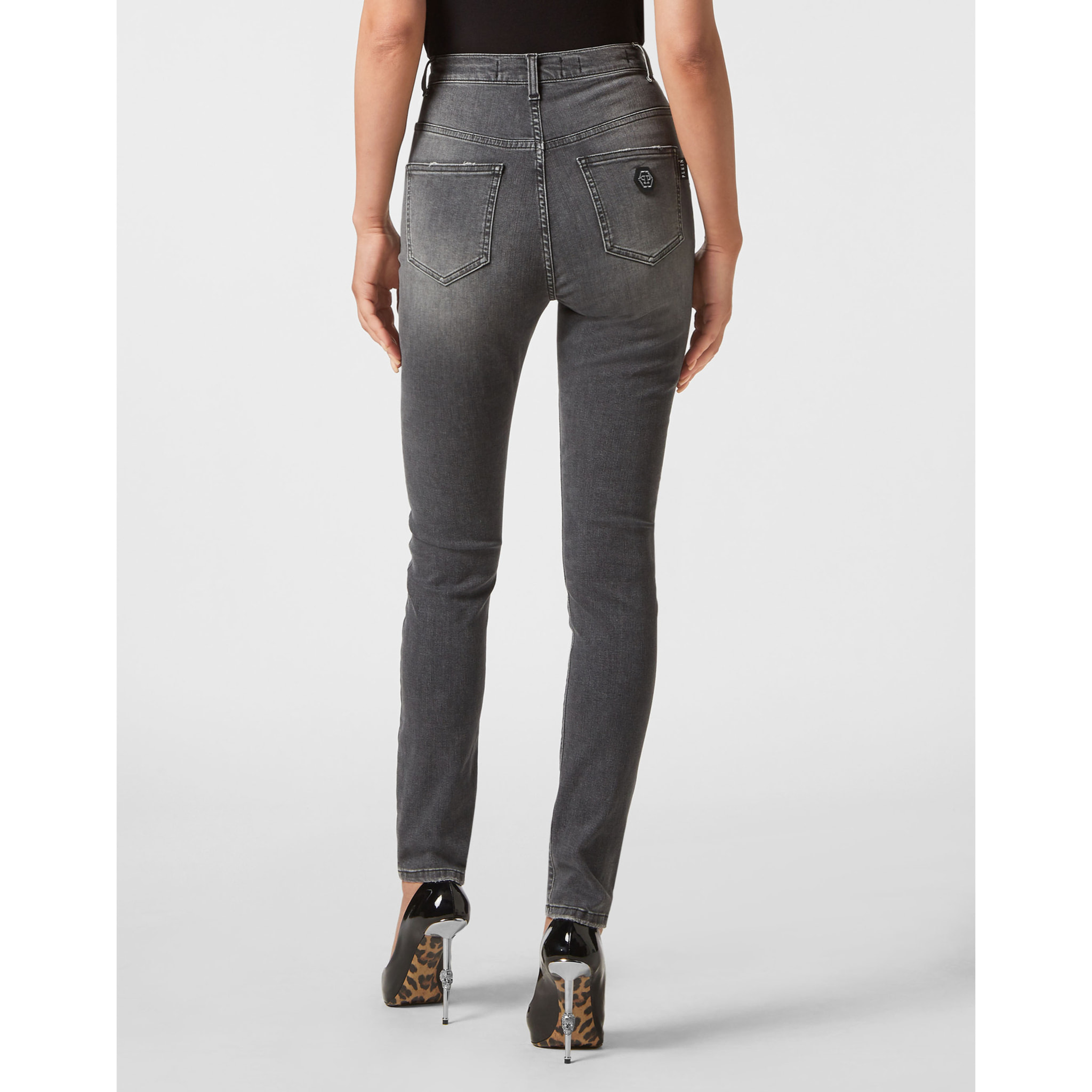 PHILIPP PLEIN Jegging de cintura alta