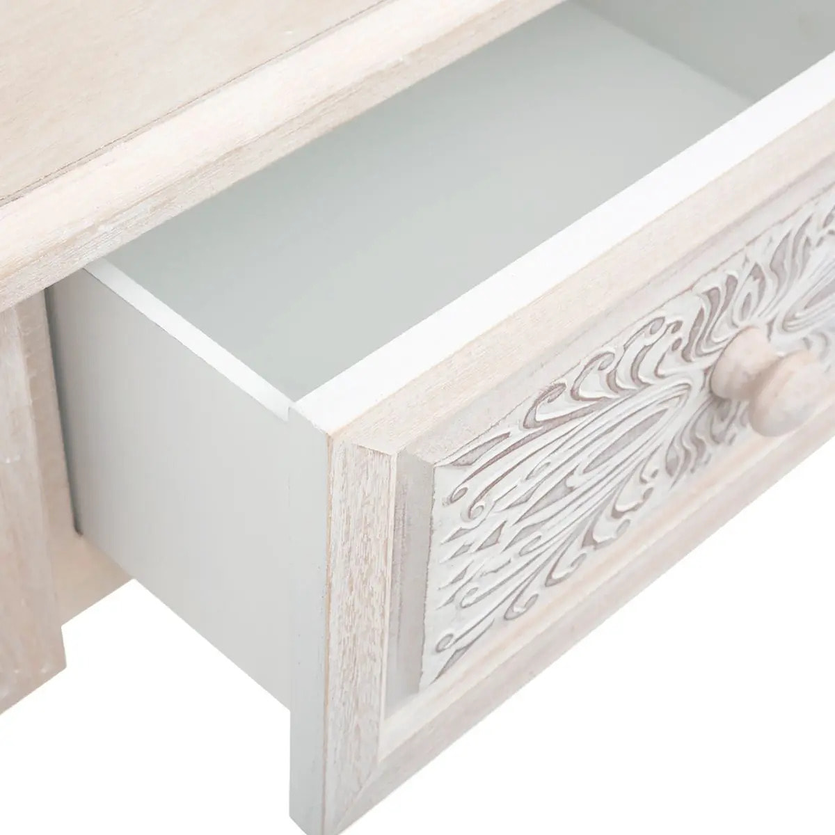 Table de chevet "Hina" blanc H67,5cm