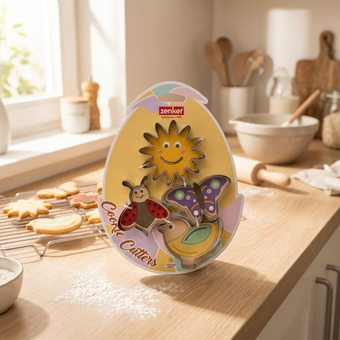 Ensemble de 4 emporte-pièces Pâques Inox Zenker Pâques