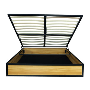 Lit coffre industriel 160 x 200 cm CHARLES