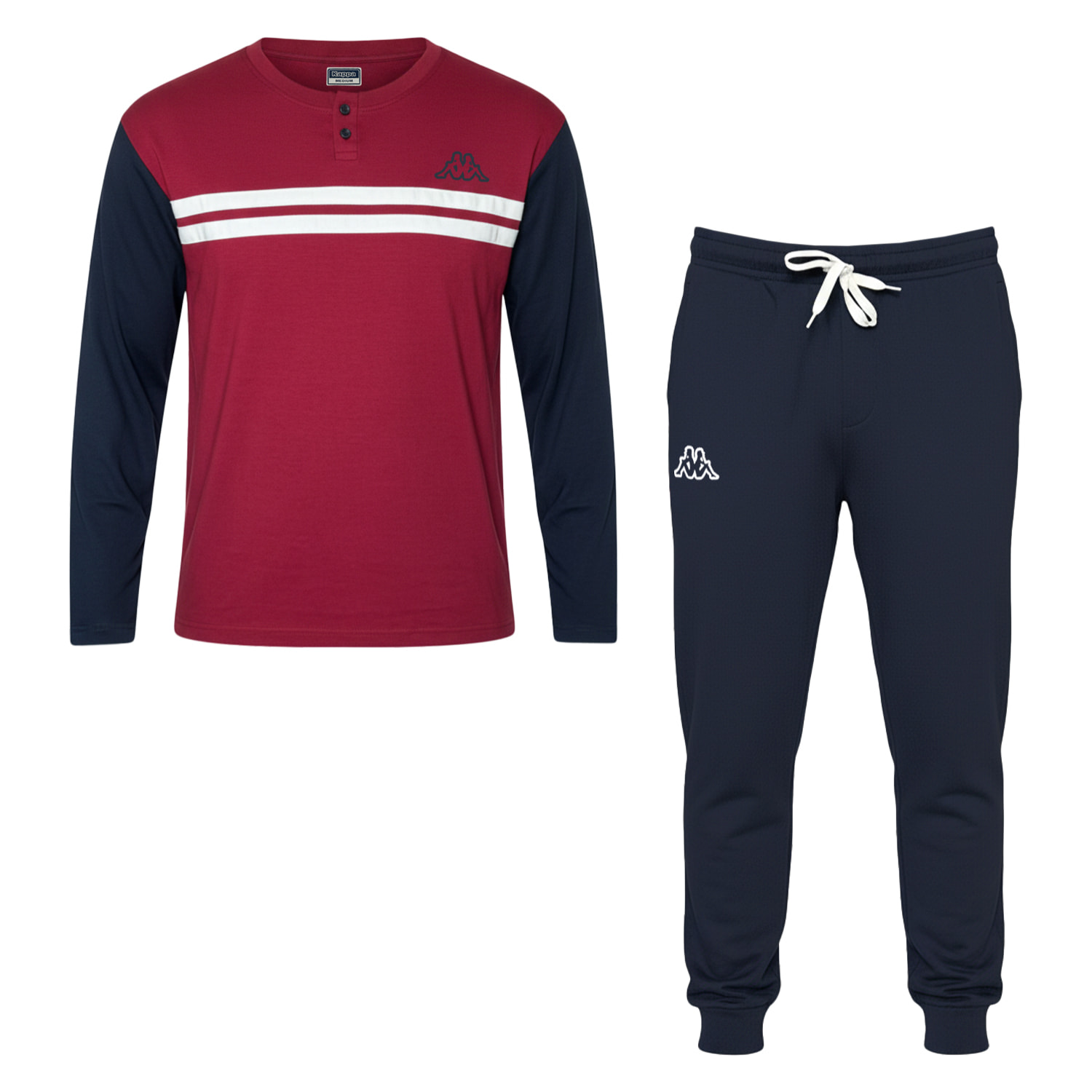 Pigiama Lungo Uomo KAPPA Caldo Cotone Interlock