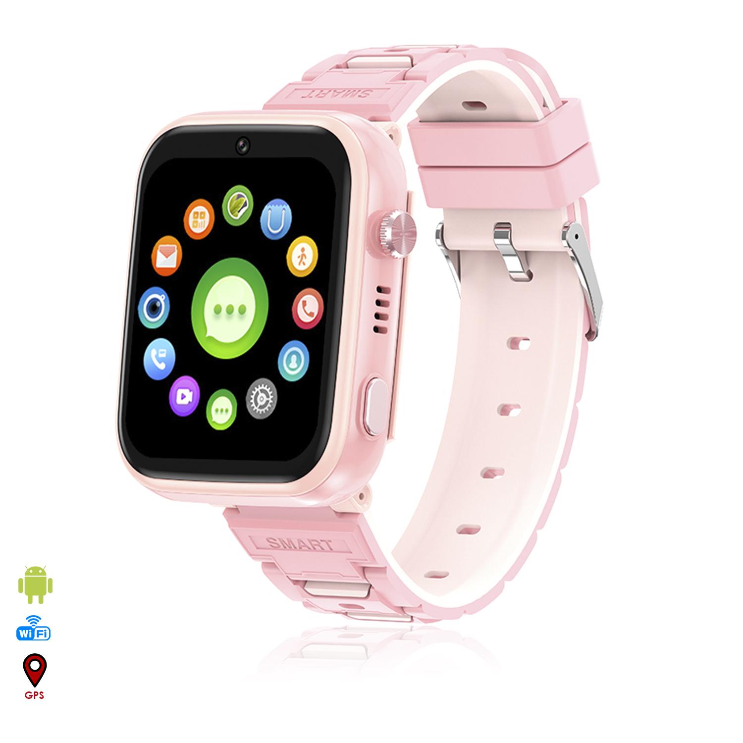 DAM Smartwatch Phone Infantil T45 4G Android 8.1. Conectividad GPS, WIFI, LBS. Reconocimiento facial. 4x1,5x4 Cm. Color: Rosa Claro