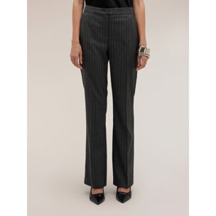 Motivi - Pantaloni flare gessati The Tailoring Lab - Grigio
