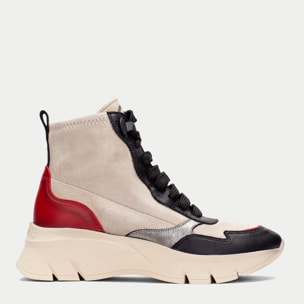 Botin sport Helsinki Negro milk rojo 5 cm