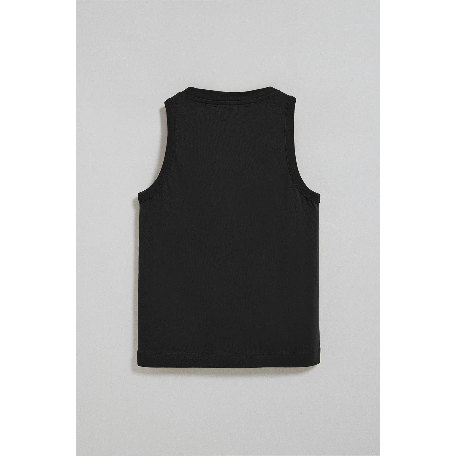 Maglietta basic nera smanicata a girocollo con logo Rigby Go ricamato