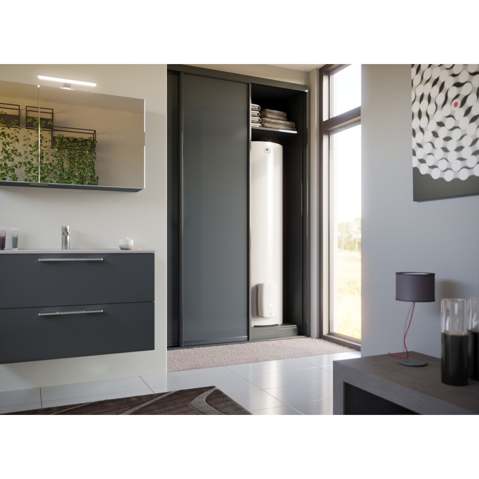 Chauffe-eau électrique Duralis, Vertical mural - 1200 W - 50 litres - THERMOR - 241057