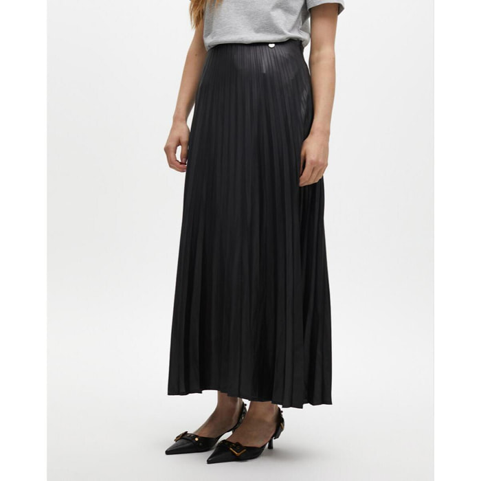 Gonna plissettata effetto cerato