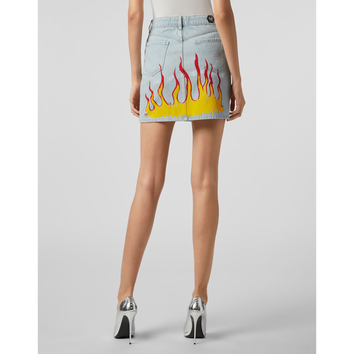 PHILIPP PLEIN Denim Skirt