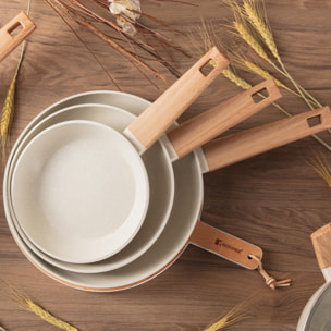 Juego de 3 Sartenes Ø18Ø22Ø26cm en Aluminio forjado