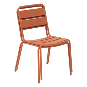Chaise de jardin empilable "Phuket" ambre en acier traité epoxy