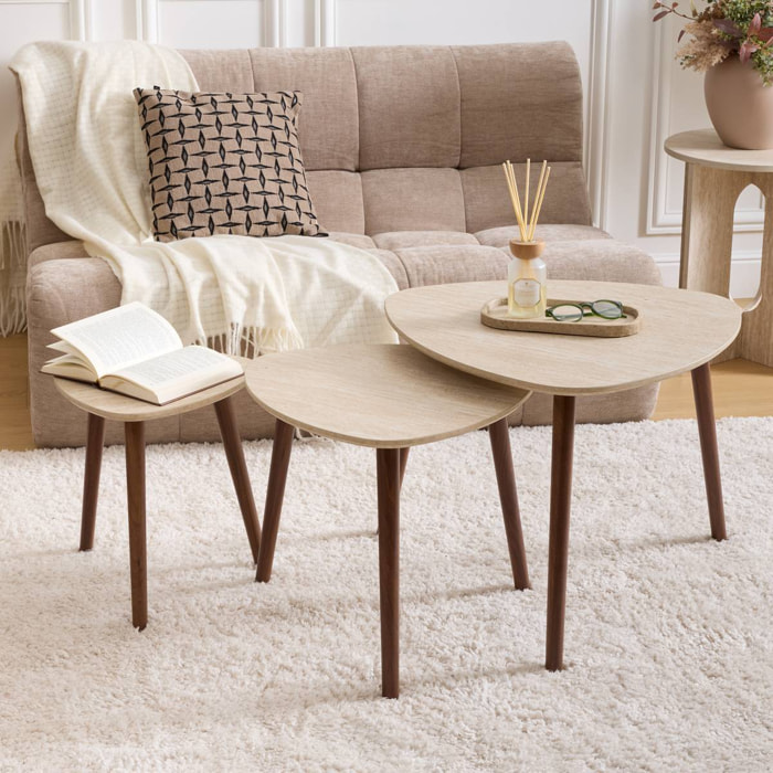 Canapé Miroa 2 Places 130x92x68 cm en Tissu Beige