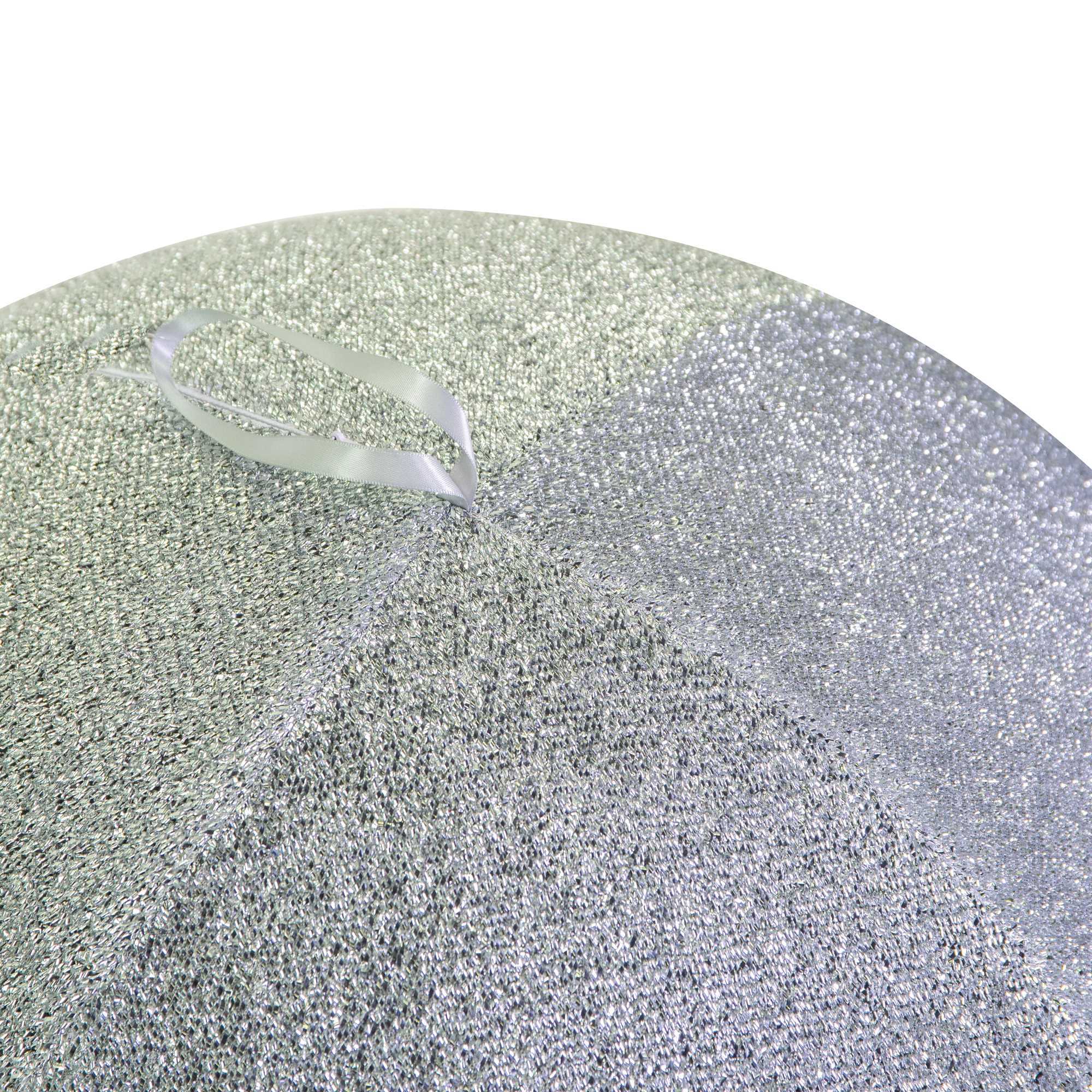 Palla gonfiabile di tessuto effetto glitter argento cm ø60h60