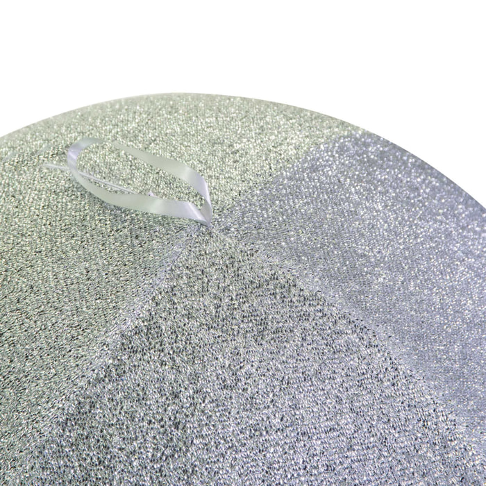 Palla gonfiabile di tessuto effetto glitter argento cm ø60h60