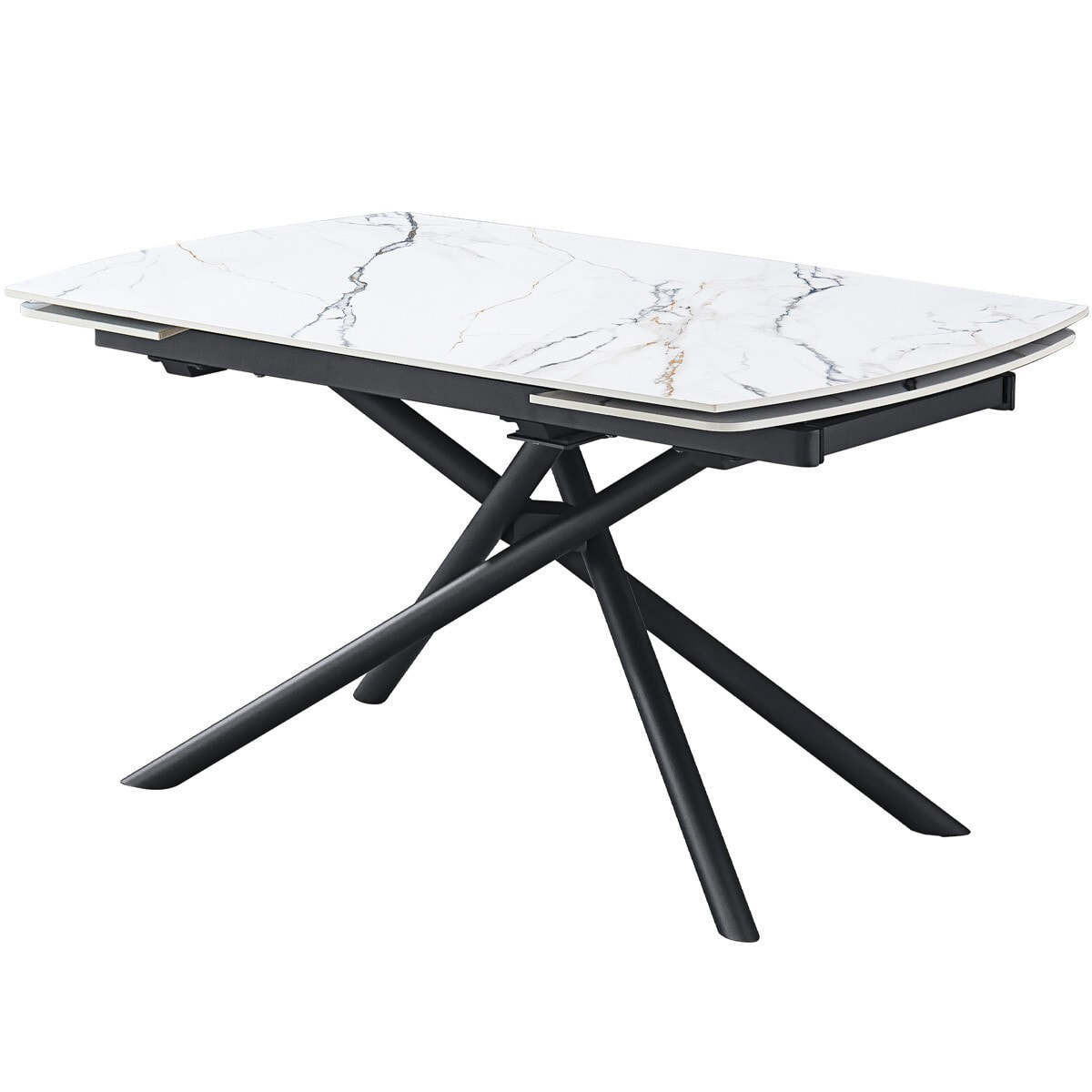 Table à manger extensible 6/8 couverts en céramique effet Marbre - HYDRA