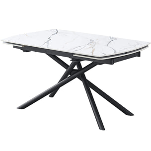 Table à manger extensible 6/8 couverts en céramique effet Marbre - HYDRA
