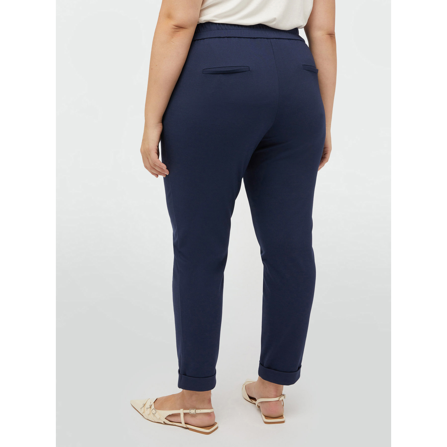 Fiorella Rubino - Pantaloni joggers in viscosa LENZING™ ECOVERO™ - Blu