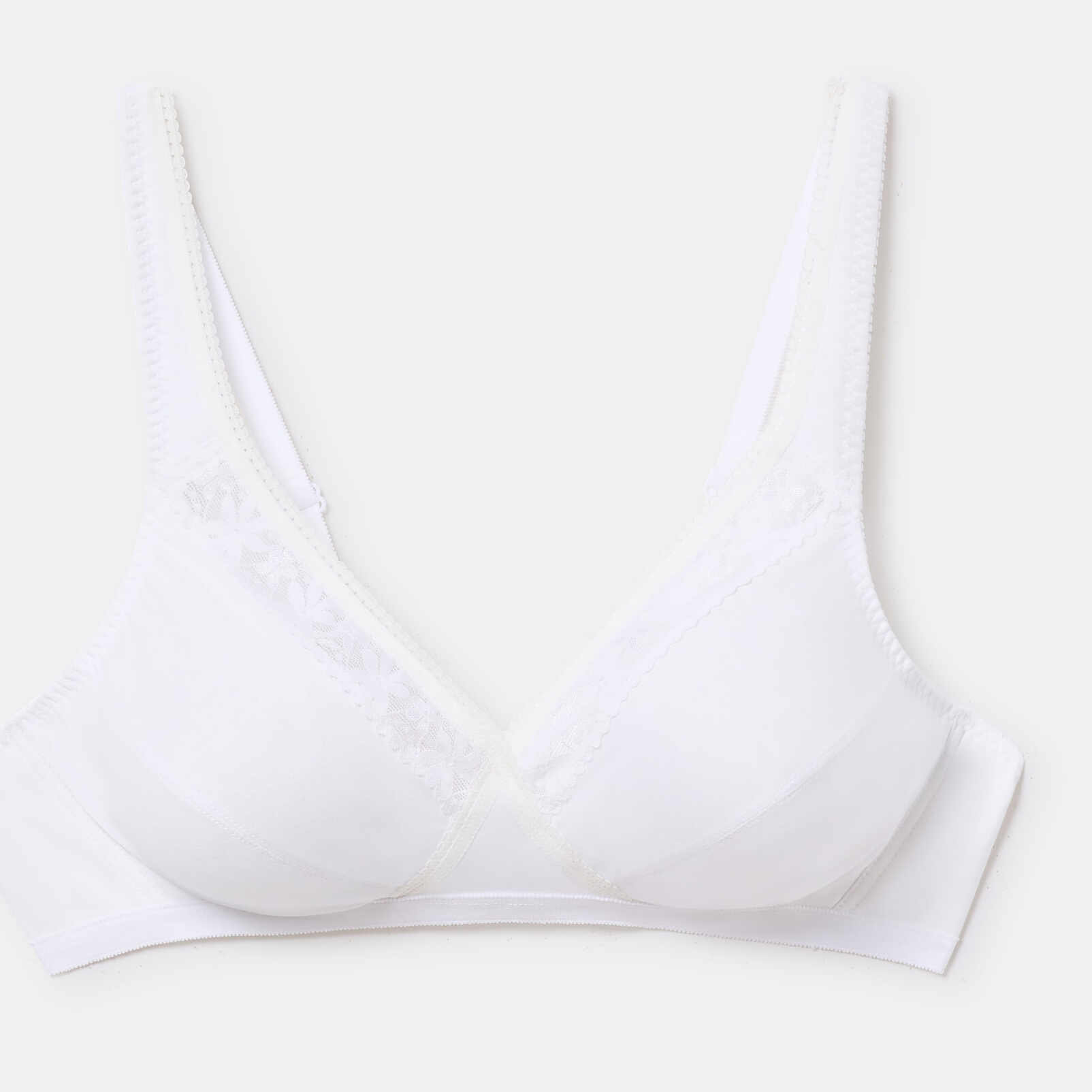 Lote de 2 sujetadores sin aros blancos Cruzado Mágico