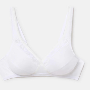 Lote de 2 sujetadores sin aros blancos Cruzado Mágico