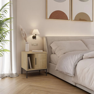 Mesita de noche Brik Roble Negro