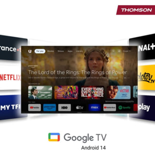 Passerelle multimédia THOMSON 245 Box 4K avec Google TV