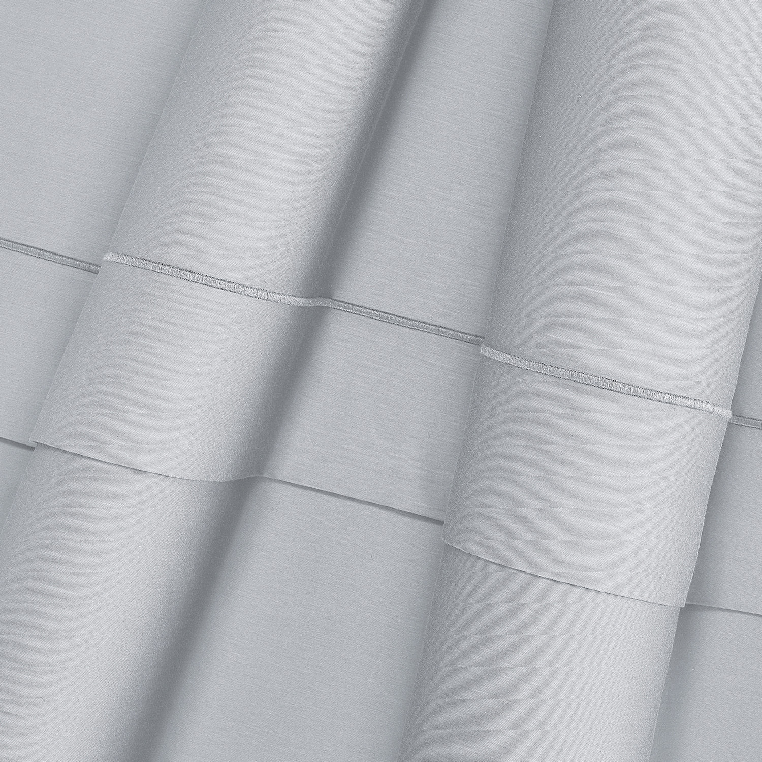 Completo letto in raso tinta unita grigio 100% cotone