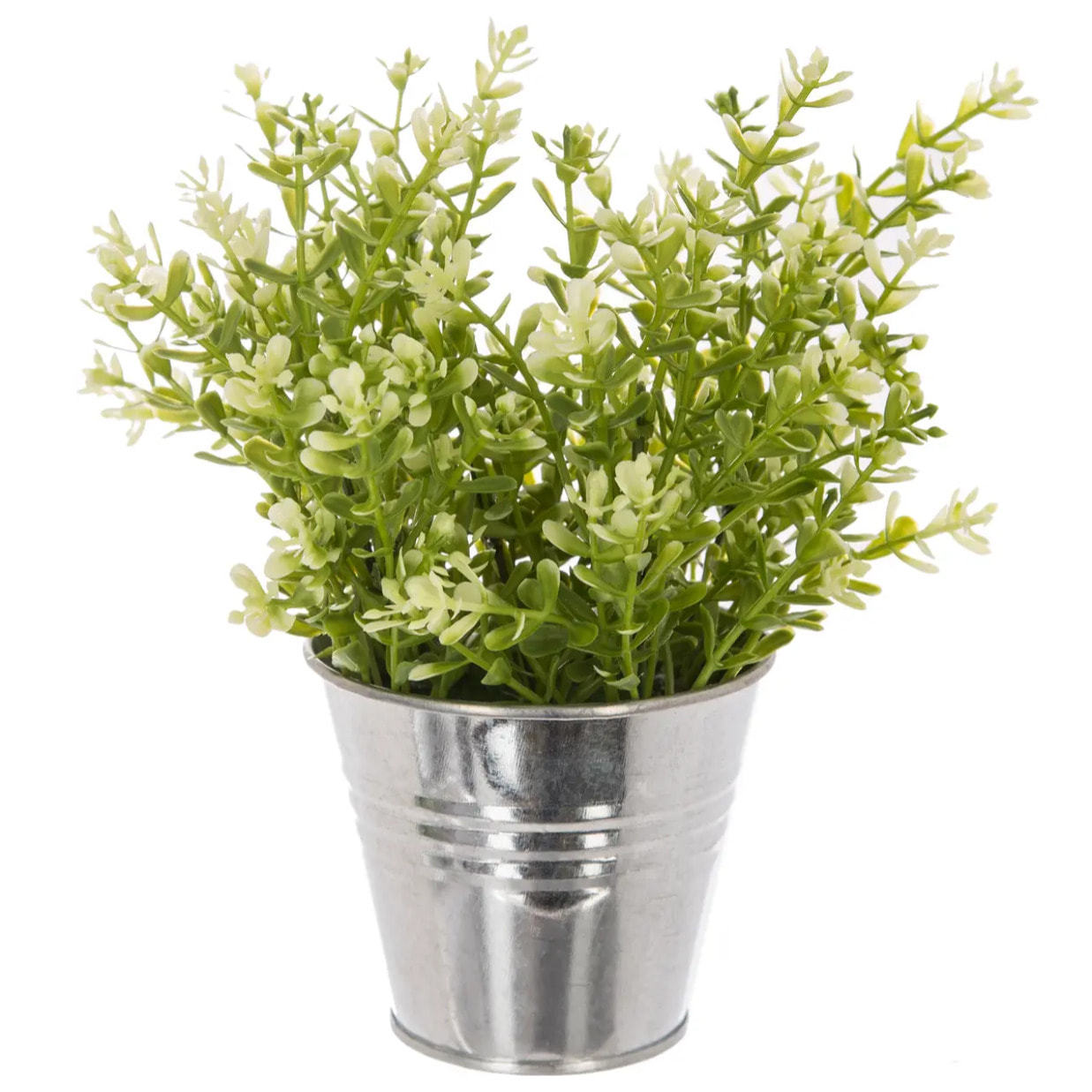 Plante artificielle - pot en métal - H25 cm