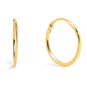 Pendientes Aro Maria S Acero Baño Oro