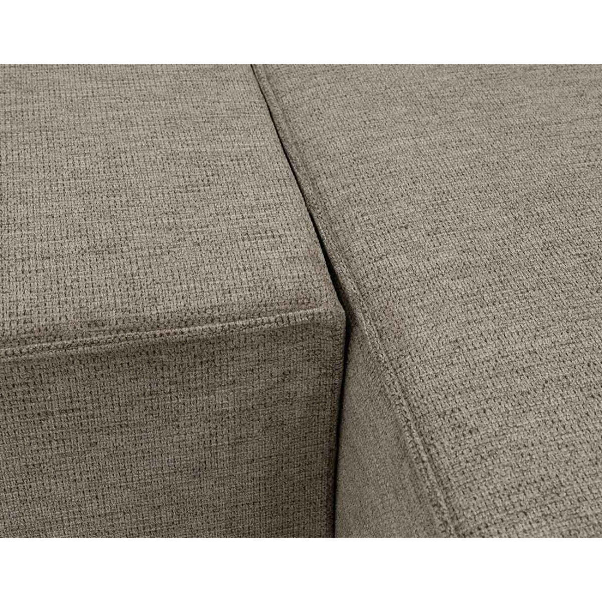 Cezanne - Canapé d'angle réversible 5 places convertible avec coffre en tissu texturé - Marron