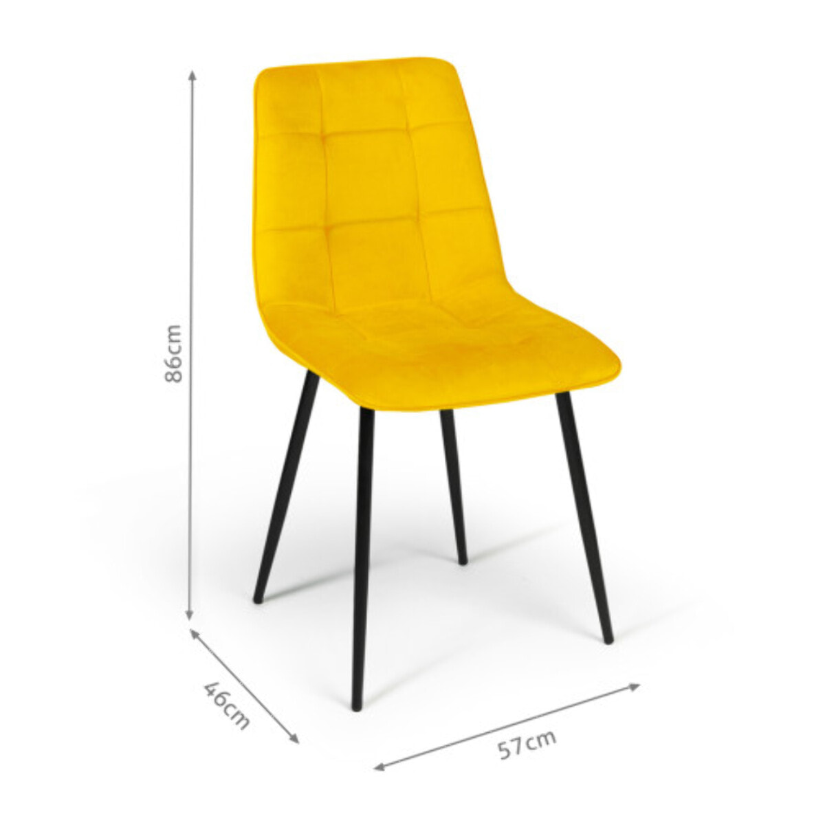 Chaises Linda - Mix color - Vert, gris clair, gris foncé, jaune