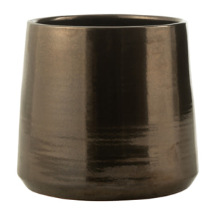 J-Line cache-pot Rond Brillant - céramique - or - large - Ø 28 cm