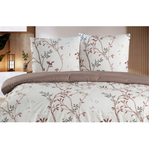 Parure housse de couette et taie(s) d'oreiller coton imprimé