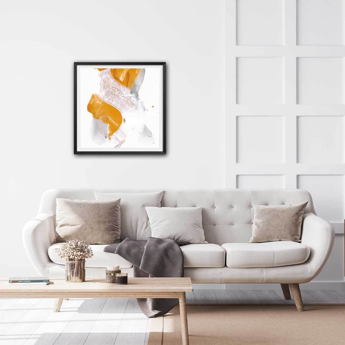 Affiche deco Ambre abtraite Affiche sous cadre noir